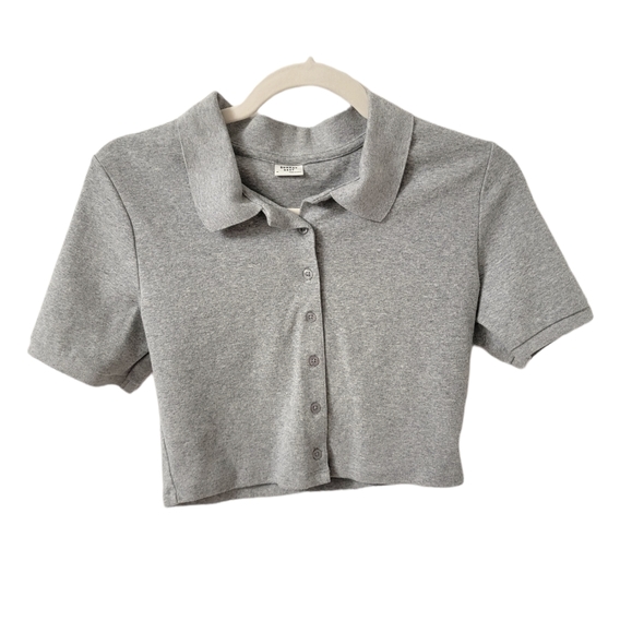 Sunday Best Tops - Sunday Best grey crop top